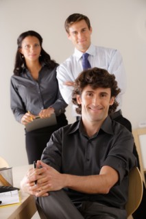 Portrait of business people in office. Photo : Rob Lewine