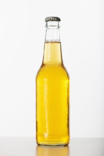 Studio shot of beer bottle.