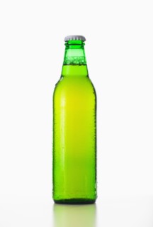 Studio shot of beer bottle.