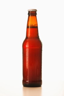 Studio shot of beer bottle.
