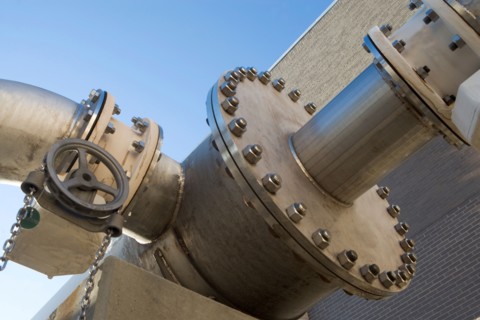 Pipes of water treatment plant. Photo: fotog