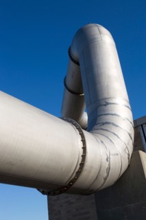 Pipes of water treatment plant. Photo: fotog
