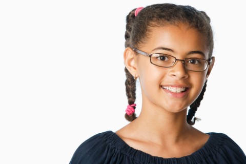 Studio portrait of girl (10-11). Photo: Rob Lewine