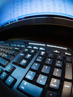 Studio shot of computer keyboard.