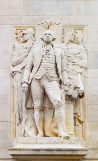 USA, New York City, Union Square, historic statues.