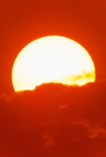 Close-up view of sun.