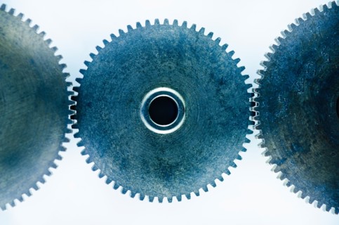 Studio shot of cog wheels. Photo : Antonio M. Rosario
