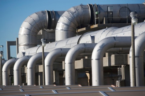 Pipes of water treatment plant. Photo: fotog