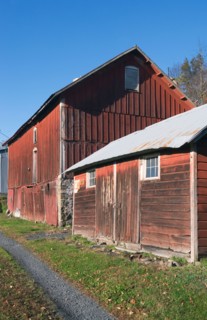 USA, New York State, Chester, Barn on countryside. Photo : fotog