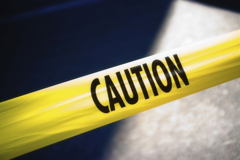 Yellow caution tape.