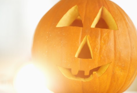 Halloween pumpkin, studio shot.