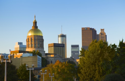 USA, Georgia, Atlanta, View of downtown.