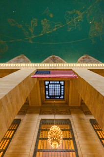 USA, New York State, New York City, Ceiling in Grand Central Station.