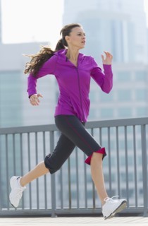 Woman running.