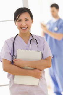 Doctor and nurse in hospital.