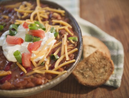 Close up of stew with chili. Photo : Jamie Grill
