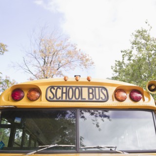 Close up of school bus. Photo : Jamie Grill