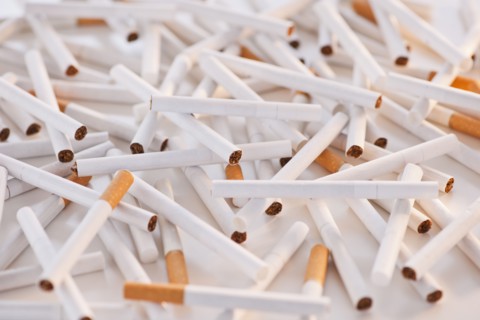 Close up of heap of cigarettes. Photo : Daniel Grill