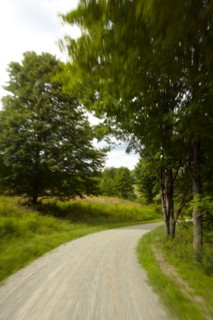 USA, New York State, Single lane road. Photo: John Kelly