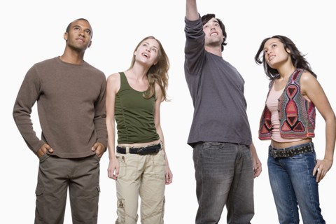 Studio portrait of group of young people. Photo : Rob Lewine
