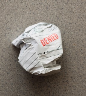 Studio shot of crumpled document.