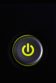 Studio shot of power button.