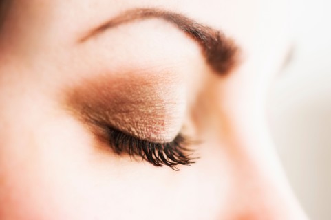 Studio close-up of woman's eye.