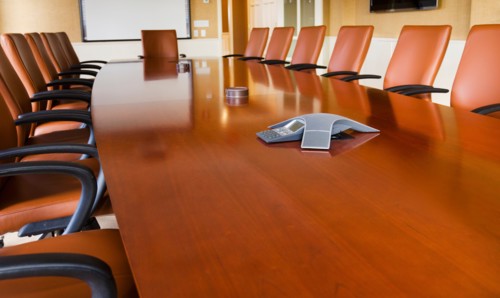 Empty conference room.