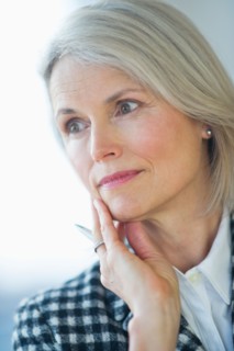 Portrait of senior businesswoman .
