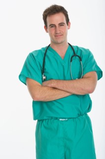 Studio shot of male doctor.