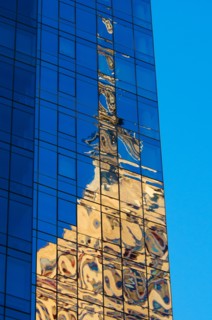 USA, New York State, New York City, Glass skyscraper.