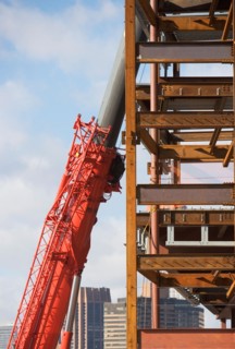 USA, New York state, New York city, part of construction frame. Photo : fotog