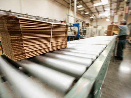 Bundle on conveyor belt.