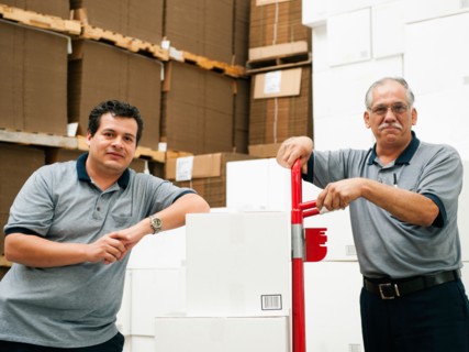 Portrait of warehouse workers.