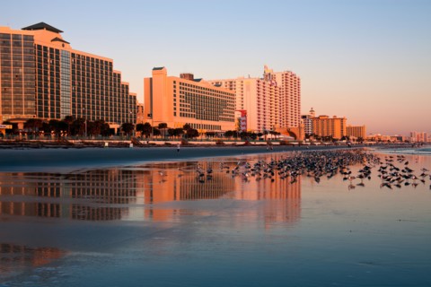USA, Florida, Daytona Beach, Waterfront hotels. Photo : Henryk Sadura