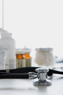 Stethoscope on desk. Photo : Rob Lewine