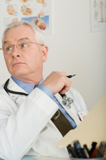Senior doctor in office. Photo : Rob Lewine