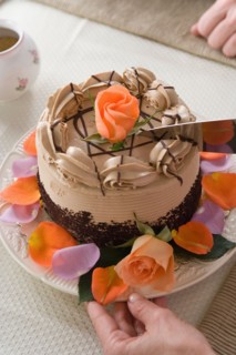 Close up of decorated cake. Photo : Rob Lewine