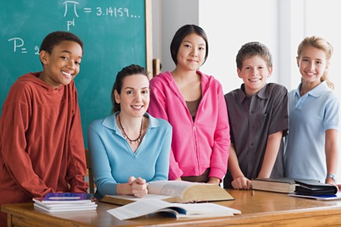 Group portrait of schoolchildren. Photo : Rob Lewine