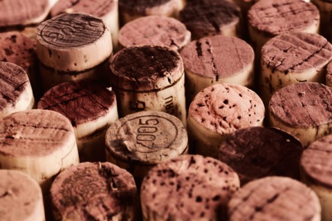 Studio shot of wine corks.