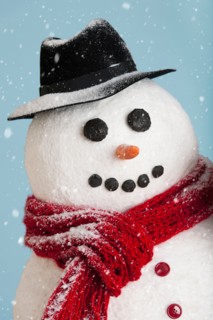 Studio shot of snowman.