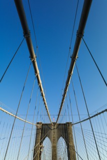 USA, New York, New York City. Brooklyn Bridge.