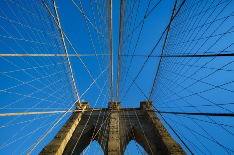 USA, New York, New York City. Brooklyn Bridge.