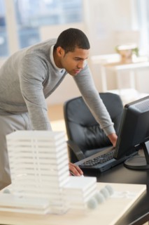 Male architect in office.