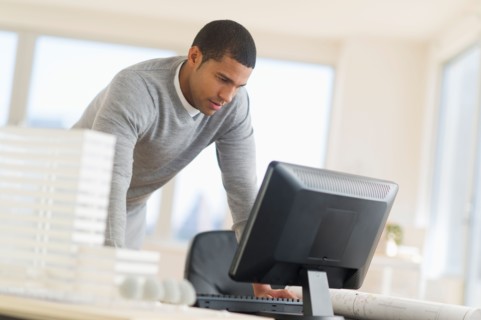Male architect in office.