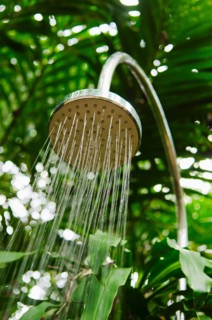 Outdoor shower.