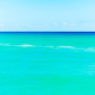 Seascape with blue sky.