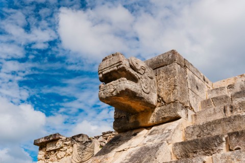 Mexico, Yucatan, Chichen Itza. Mayan ruins.