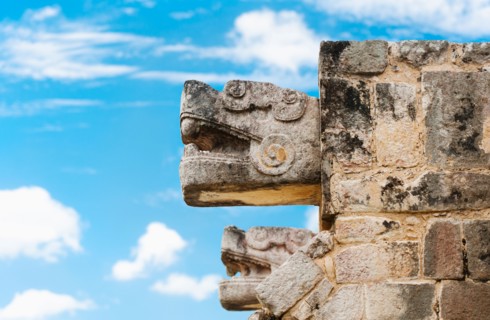 Mexico, Yucatan, Chichen Itza. Mayan ruins.