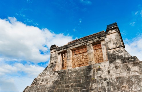 Mexico, Yucatan, Chichen Itza. Mayan pyramid.